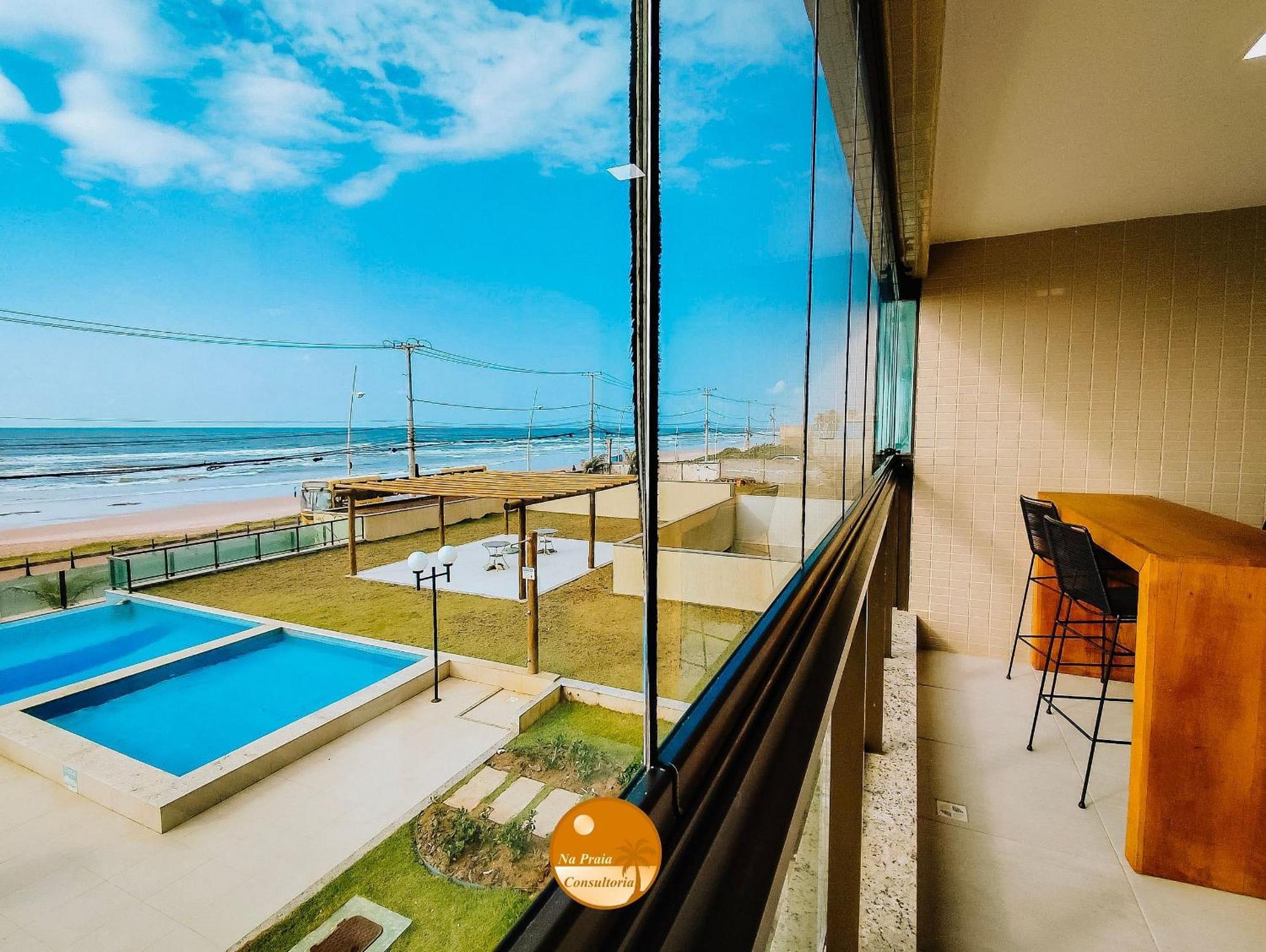 Residencial Verano - Pe Na Areia, Piscina Borda Infinita, Portaria 24 Hs السلفادور الغرفة الصورة