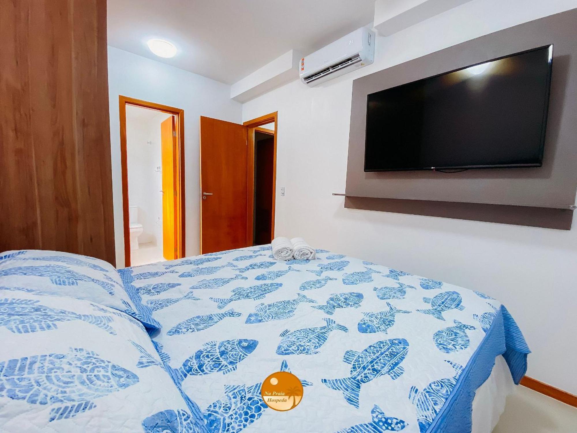 شقة Pe Na Areia, Piscina Borda Infinita, Vaga De Garagem, Portaria 24 Hs السلفادور الغرفة الصورة
