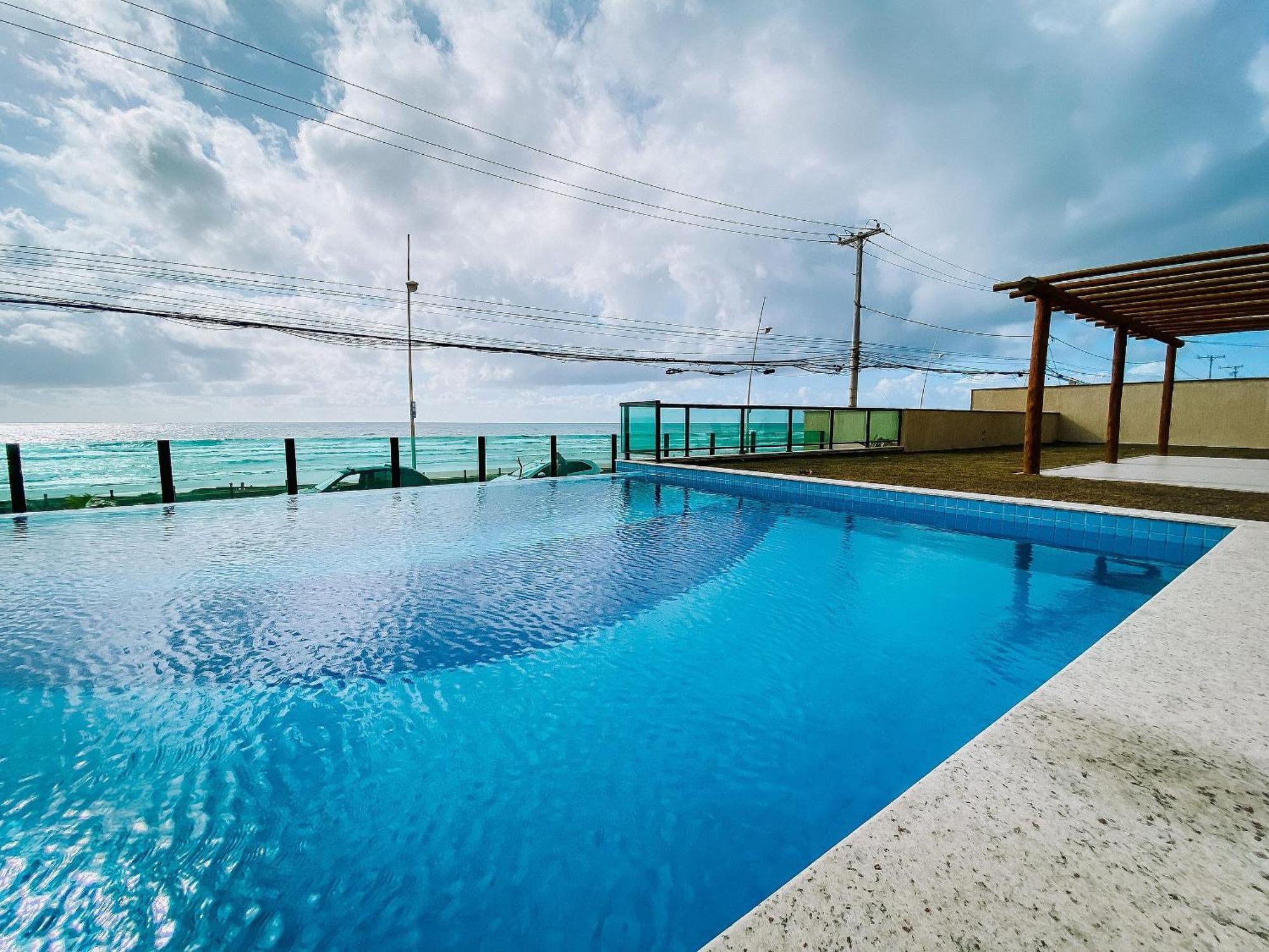 شقة Pe Na Areia, Piscina Borda Infinita, Vaga De Garagem, Portaria 24 Hs السلفادور المظهر الخارجي الصورة